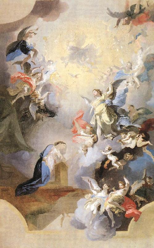 MAULBERTSCH, Franz Anton Annunciation (study) sg oil painting picture